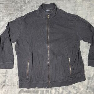 Polo Ralph Lauren Mens 3XLT Tall Charcoal Gray Full Zip Mock Neck Jacket 3201